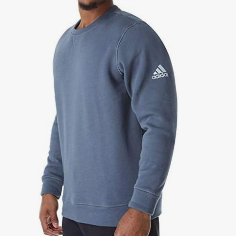 Adidas - Men's Fleece Crewneck Sweatshirt S97355 | Size Medium | Gray Onix